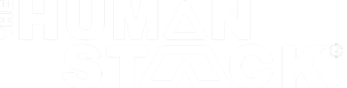 The Human Stack Logo Registered White